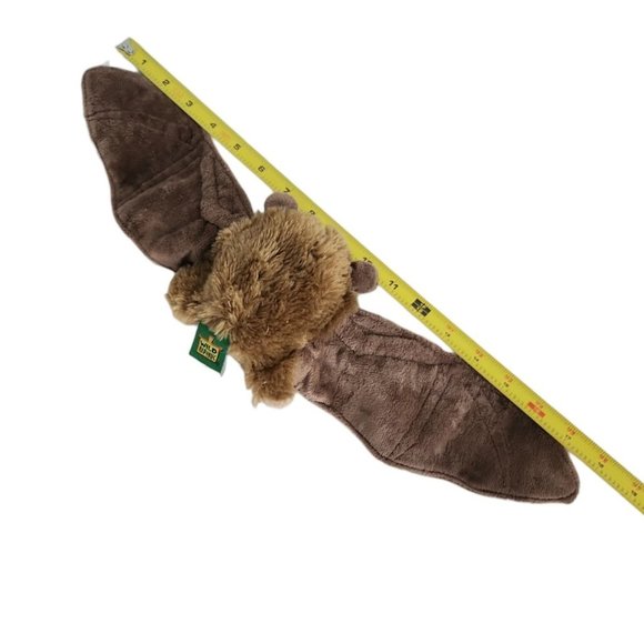 Wild Republic Bat 4.5" Plush Stuffed Animal 18" Wing Span Brown Toy Wild Life - Picture 8 of 8